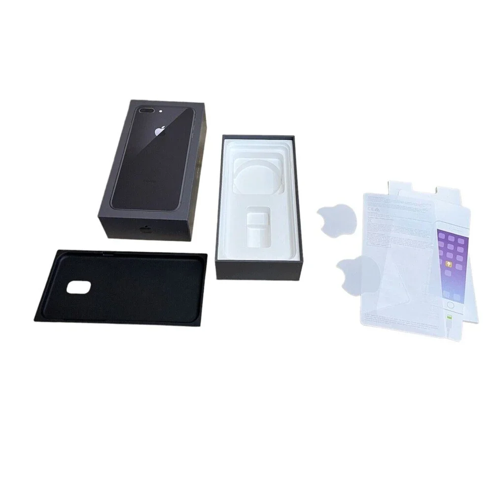Apple iPhone 8 Plus Space Gray 64GB Empty Box with Stickers & User Guide